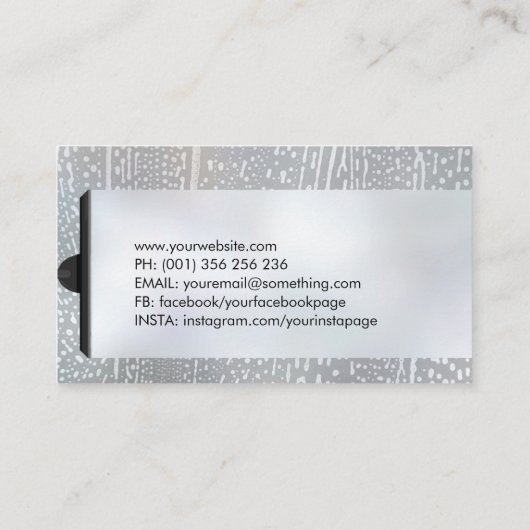 クールミニマルWindow Cleaning Services 名刺 (裏面)