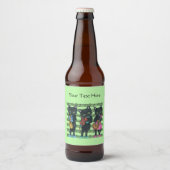 クールミュージカル黒猫楽器楽譜 ビールラベル (正面)