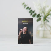 クールミュージシャン&ソングライター写真名刺の追加 名刺 (スタンド正面)