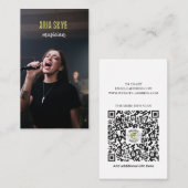 クールミュージシャン&ソングライター写真名刺の追加 名刺 (正面/裏面)