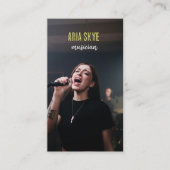 クールミュージシャン&ソングライター写真名刺の追加 名刺 (正面)