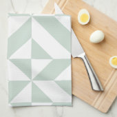 クールミント幾何学デコキューブパターン キッチンタオル (四つ折り)