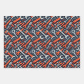 クールメンズツールパターンパーティー ラッピングペーパーシート (正面3)