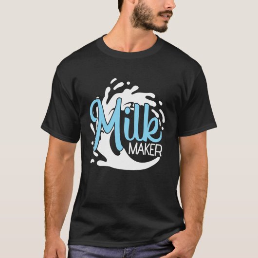 クールメーカー ミルクファーマー 朝食 牛 牛 農家 Tシャツ (正面)