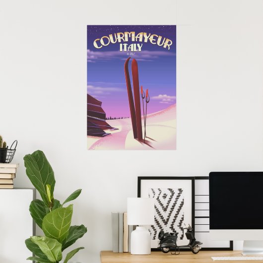 クールメーユールイタリアスキー ポスター (ホームオフィス)