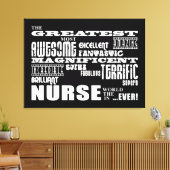 クールモダンおもしろいナース素晴らしナースWorld Ever キャンバスプリント (インサイチュ (リビング))