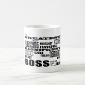 クールモダンおもしろいボス素晴らしボス コーヒーマグカップ (中央)