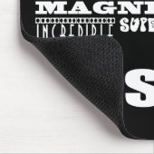 クールモダンおもしろいボス素晴らしボス マウスパッド (コーナー)