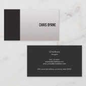 クールモダンはっきりした白黒カラーブロック 名刺 (正面/裏面)