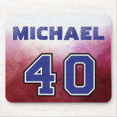 クールモダンカスタムスポーツ選手の赤と青 マウスパッド (正面)