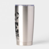 クールモダンサッカーのパーソナライズされた愛名 保温保冷タンブラー (背面)