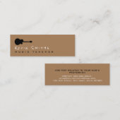 クールモダンシンプルギター先生 スキニー名刺 (正面/裏面)