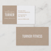 クールモダンシンプル文字ミニマルトレンディーエコクラフト 名刺 (正面/裏面)