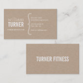 クールモダンシンプル文字ミニマルトレンディーエコクラフト 名刺 (正面/裏面)