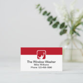 クールモダンシンプル窓ワッシャ 名刺 (スタンド正面)