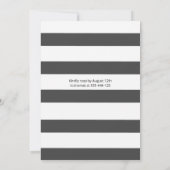 クールモダンストライプタイポグラフィsweet sixteen 招待状 (裏面)