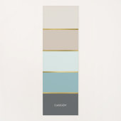 クールモダンストライプパーソナライズされた ヨガマット (正面)