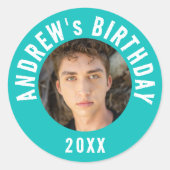 クールモダンターコイズ ラウンドシール (正面)