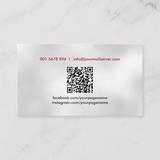 クールモダンパーソナルトレーナー 名刺 (裏面)