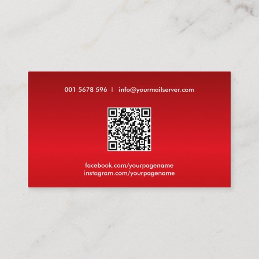 クールモダンフィットネストレーナー – パーソナルコーチ 名刺 (裏面)