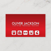 クールモダンフィットネストレーナー – パーソナルコーチ 名刺 (正面)