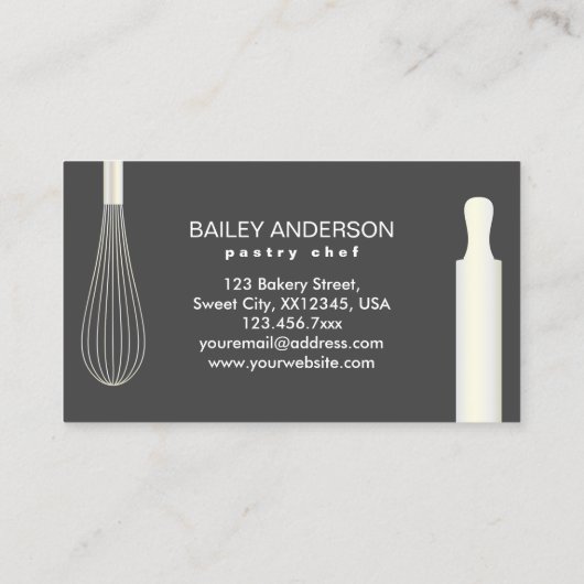 クールモダンベーカリーパティシエ 名刺 (裏面)