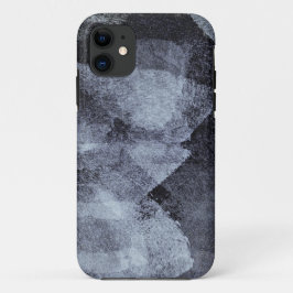 クールモダンユニーク紫絵画灰色 iPhone 11 ケース