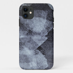 クールモダンユニーク紫絵画灰色 iPhone 11 ケース