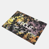 クールモダンユニーク花模様 ドアマット (アングル)