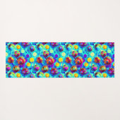 クールモダン抽象芸術カラフル ヨガマット (裏面(横))