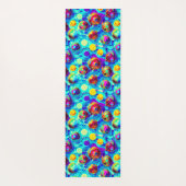クールモダン抽象芸術カラフル ヨガマット (裏面)