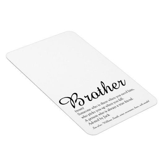 クールモダン最高のおもしろいBrother定義 マグネット (右側)