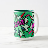 クールモダン漫画本ブームおもしろい ツートーンマグカップ (正面右)