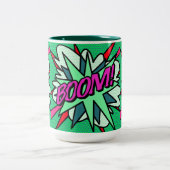 クールモダン漫画本ブームおもしろい ツートーンマグカップ (中央)