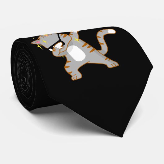 クールモダン猫 ネクタイ (ロール)