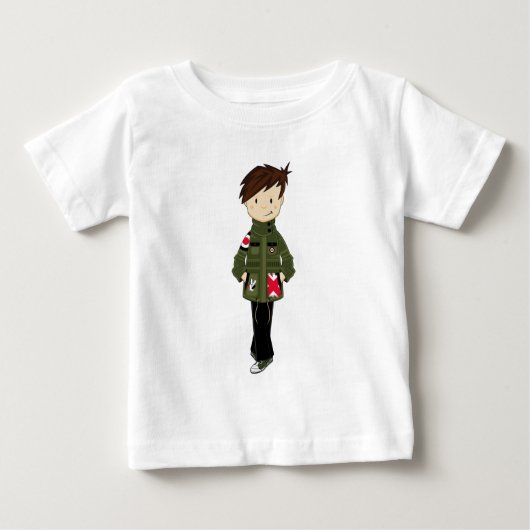 クールモダン男 ベビーTシャツ (正面)