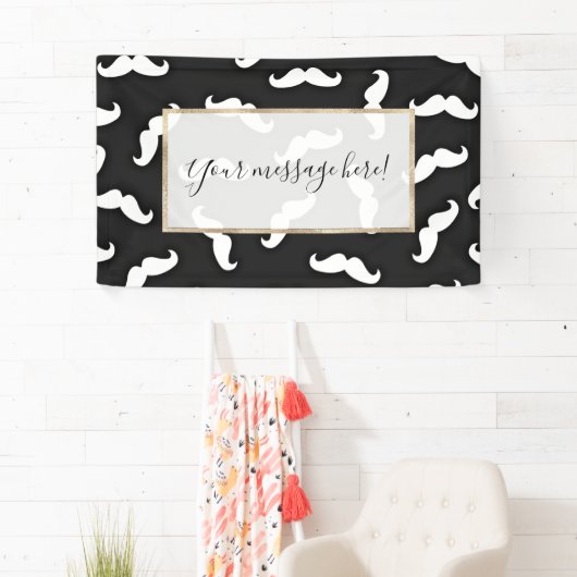 クールモダン白黒 横断幕 (インサイチュ)