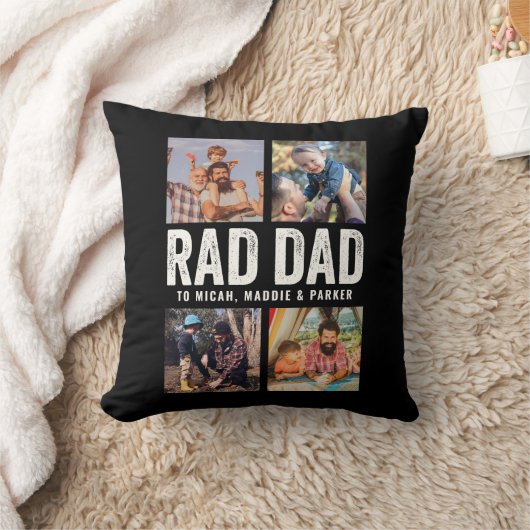 クールモダン素晴らしいパパカスタム写真Kid名写真 クッション (ブランケット)