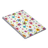 クールモダン花模様スタイリッシュ ノートブック (右側)