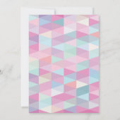 クールモダン誕生日招待状 |三角形 招待状 (裏面)
