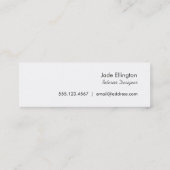 クールモダン金ゴールドブラックおよび金ゴールド幾何学デザイナー スキニー名刺 (裏面)