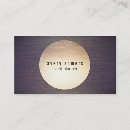 クールモダン金ゴールド円 名刺 (正面)