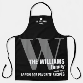 クールモダン黒一文字 エプロン