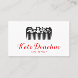 クールモダンHairstylistフローラコームのヘアサロン 名刺