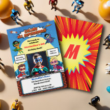 クールモダンSuperhero Cartoon Photo Birthdayパーティー