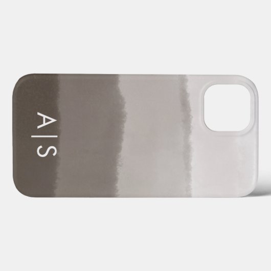 クールモノグラムのエレガントイニシャルダヴィグレイグラデーション Case-Mate iPhoneケース (裏面 (横))