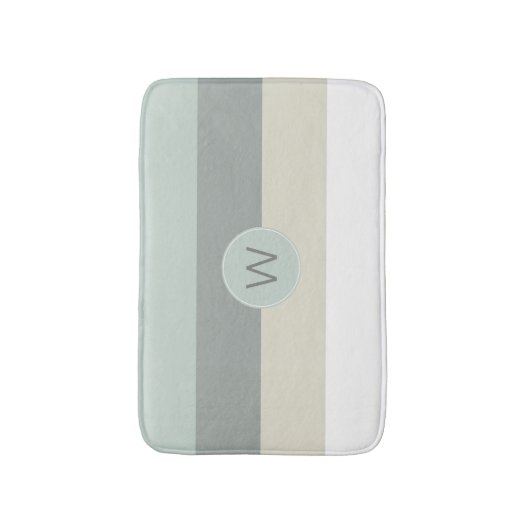 クールモノグラム付きミニマストライプリスト バスマット (正面縦)