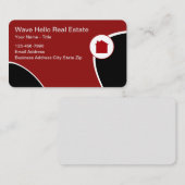 クールユニークモダン実在Estate Business Card 名刺 (正面/裏面)