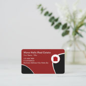 クールユニークモダン実在Estate Business Card 名刺 (スタンド正面)