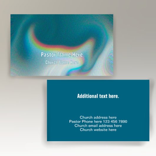 クールユニークモダン教牧師 名刺